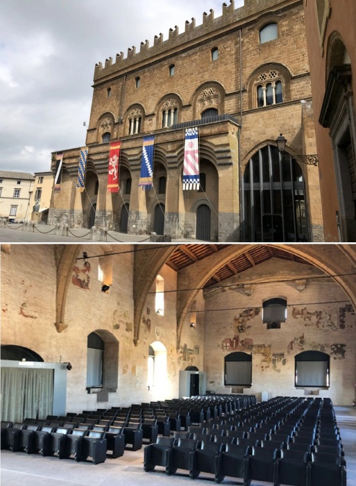 Дворец сегодня является конференц-центром, куда закрыт вход туристам, но снаружи им разрешается изучать тонкости архитектуры (Palazzo Del Capitano Del Popolo, Италия). 