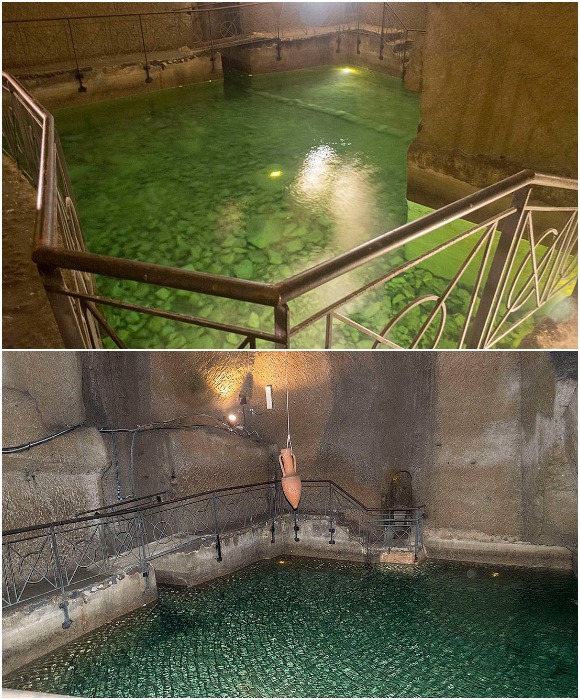 Резервуары с водой находятся на глубине 40 метров (Napoli Sotterranea, Италия).