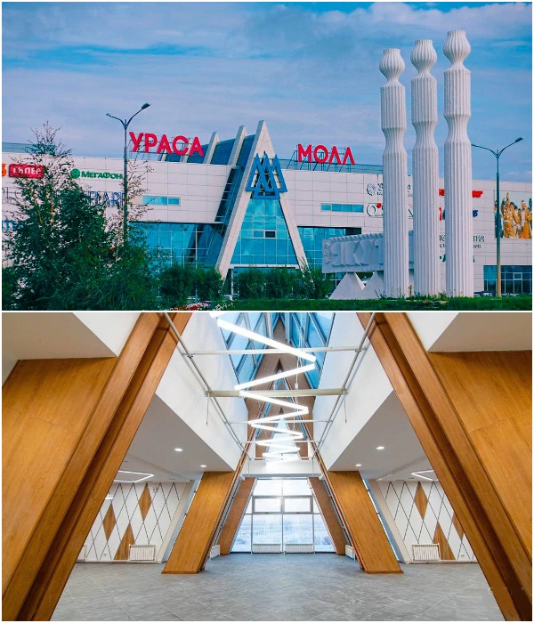 Конструкционные особенности ТЦ «Ураса-молл» и его дизайн помогают создать комфортное общественное пространство (Якутск).  