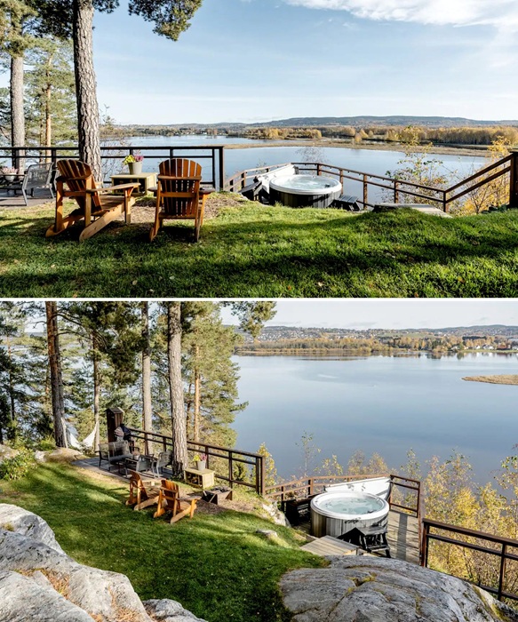 Зона отдыха на свежем воздухе (The WonderInn, Норвегия). Зона отдыха на свежем воздухе (The WonderInn, Норвегия).