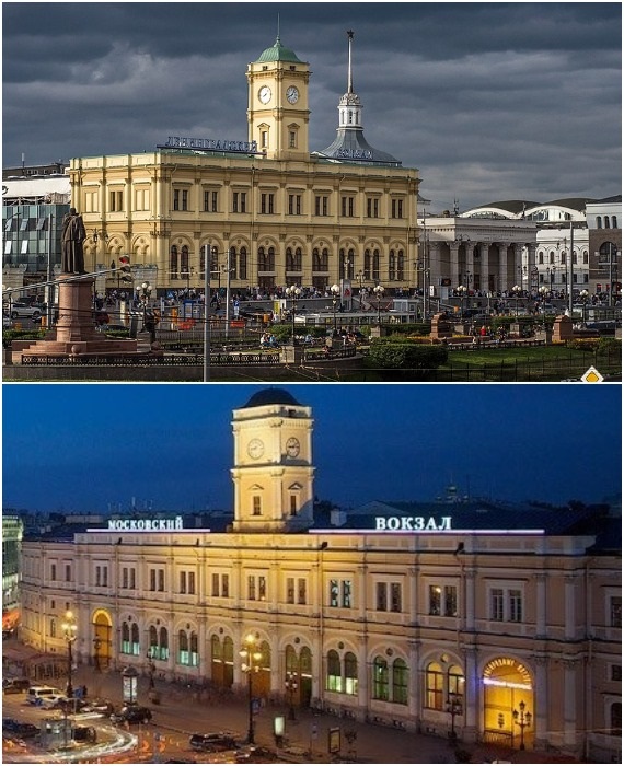 На современном этапе отличия более заметны (Московский и Ленинградский вокзалы).
