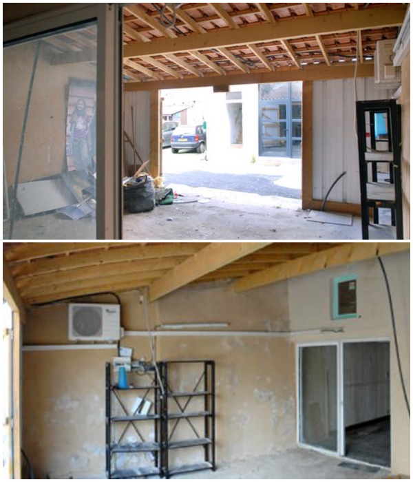 Преобразованиями гаража в историческом помещении занимались специалисты местной дизайнерской студии и строители (Бордо, Франция).