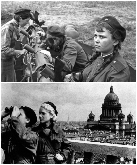 Весной 1942 года более 100 тысяч комсомолок было мобилизовано на службу в МПВО СССР. 