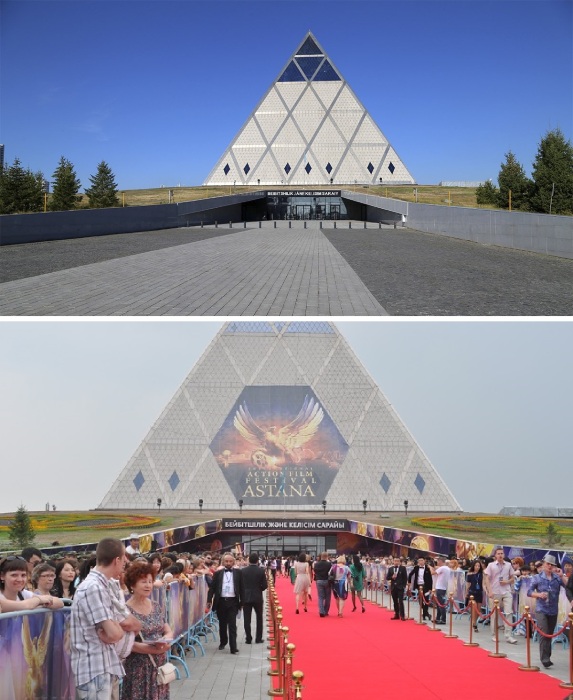 Главной идеей строительства Дворца мира, стало создание глобального центра культурного и религиозного взаимопонимания, отказа от насилия, продвижения веры и человеческого равенства (Астана, Казахстан).
