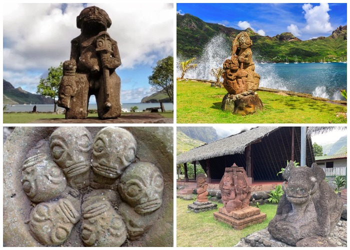 До сих пор не найден ответ на главный вопрос: почему лики божеств древних полинезийцев так похожи на инопланетян (Нуку-Хива, Французская Полинезия).