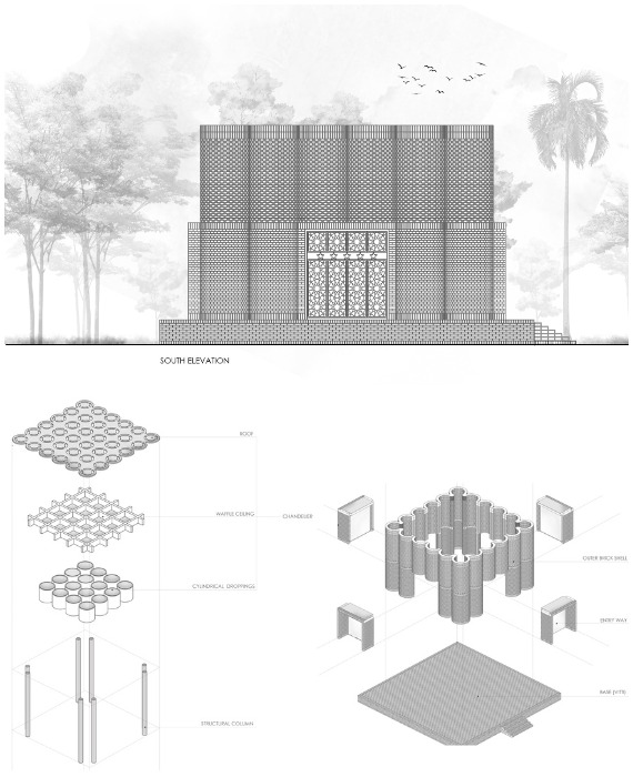 Структура и внешний вид «Дома для земного тела» (Маникгандж, Бангладеш).