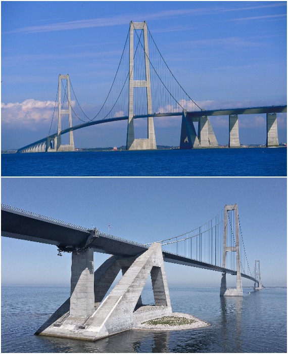 Great Belt Bridge – один из самых величественных мостов мира (Дания).