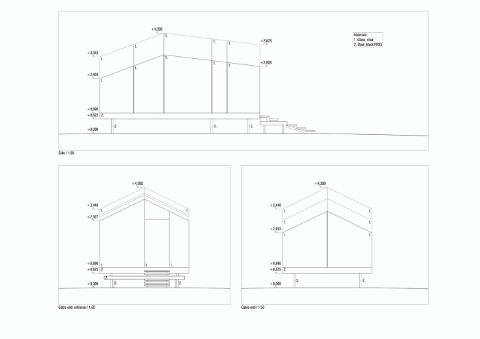 План-чертеж конструкции стеклянного домика Lucia Smart от дизайнеров компании Savon Lasituote Oy. | Фото: archdaily.com.br.