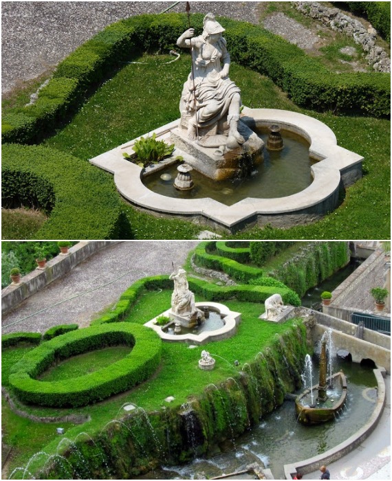 Исторический сюжет фонтана Рометта (Villa d’Este, Тиволи).