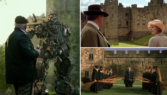 Захватывающий дух средневековый замок привлекает кинематографистов со всего мира (Alnwick Castle, Великобритания).