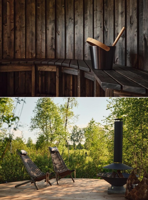 В Nature Villa POKU имеется собственная сауна и удаленная площадка с зоной барбекю (Maidla Nature Resort, Эстония).