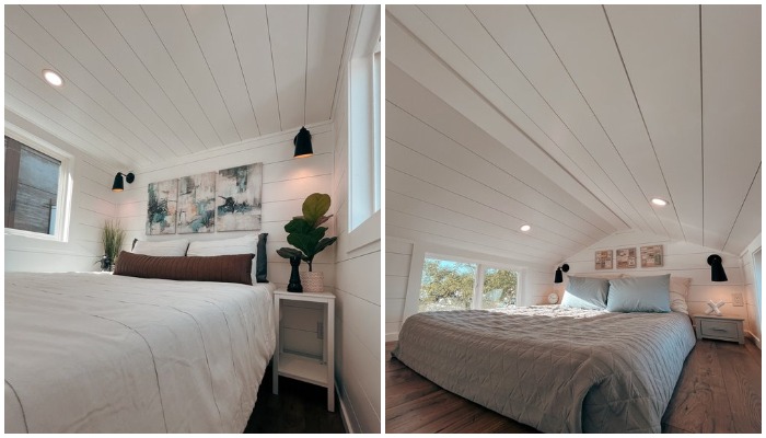 Несмотря на довольно скромные размеры в доме на колесах от Uncharted Tiny Homes предусмотрено 3 спальни (The Estate Tiny House).