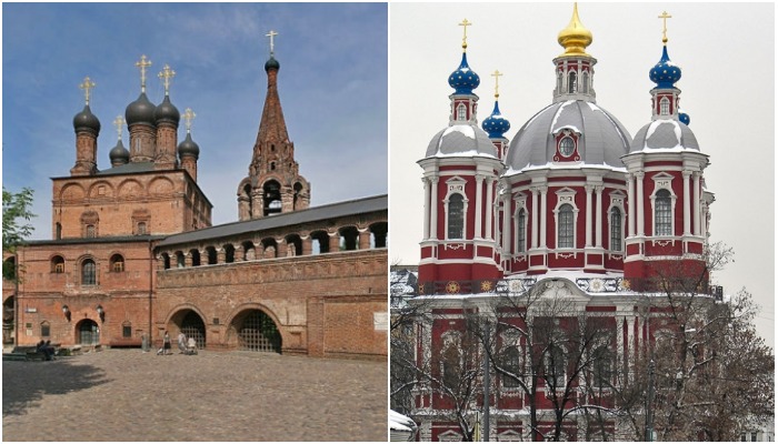Нарышкинское барокко – типично русское направление с западноевропейскими корнями, которое легко узнать (Крутицкое подворье и Церковь Святого Климента в Москве).