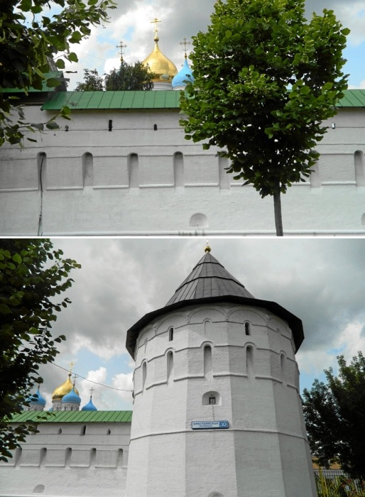 Даже мощные крепостные стены и башни, выложенные из камня, не спасли монастырь от разорения во время нашествия наполеоновских войск в 1812 г. (Новоспасский мужской монастырь, Москва).