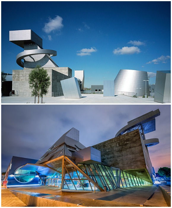 Удивительный архитектурный комплекс Школы визуальных и исполнительских искусств им. Рамона Кортинеса (Лос-Анджелес, США).
