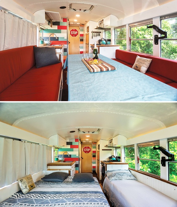 В гостиной можно организовать как застолье, так и устроиться на ночлег.