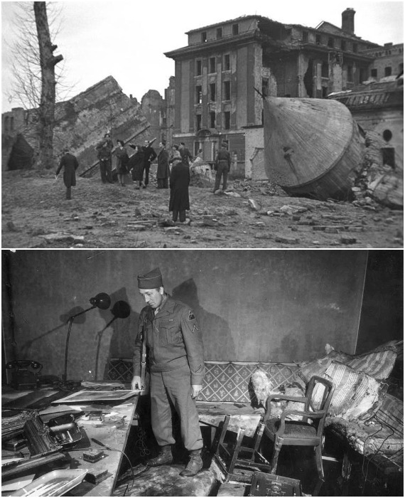 Фашистское логово в 1945 году было разрушено.