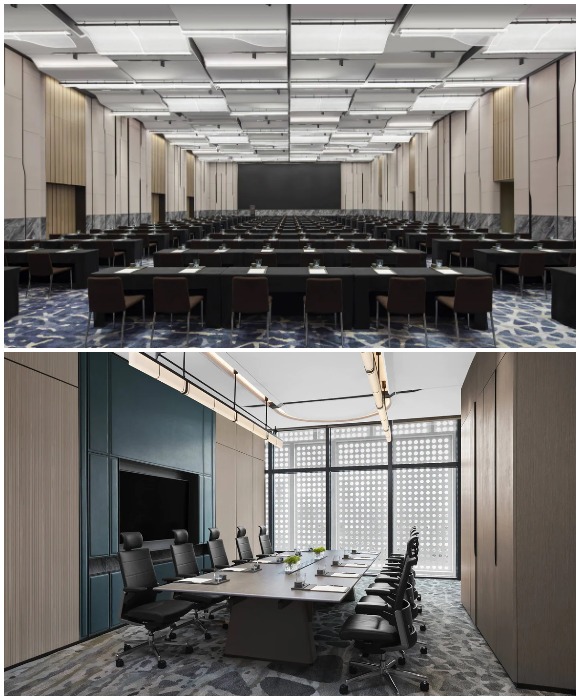 Большой зал для проведения конференций и комната для переговоров (JW Marriott Hotel Shanghai, Китай).
