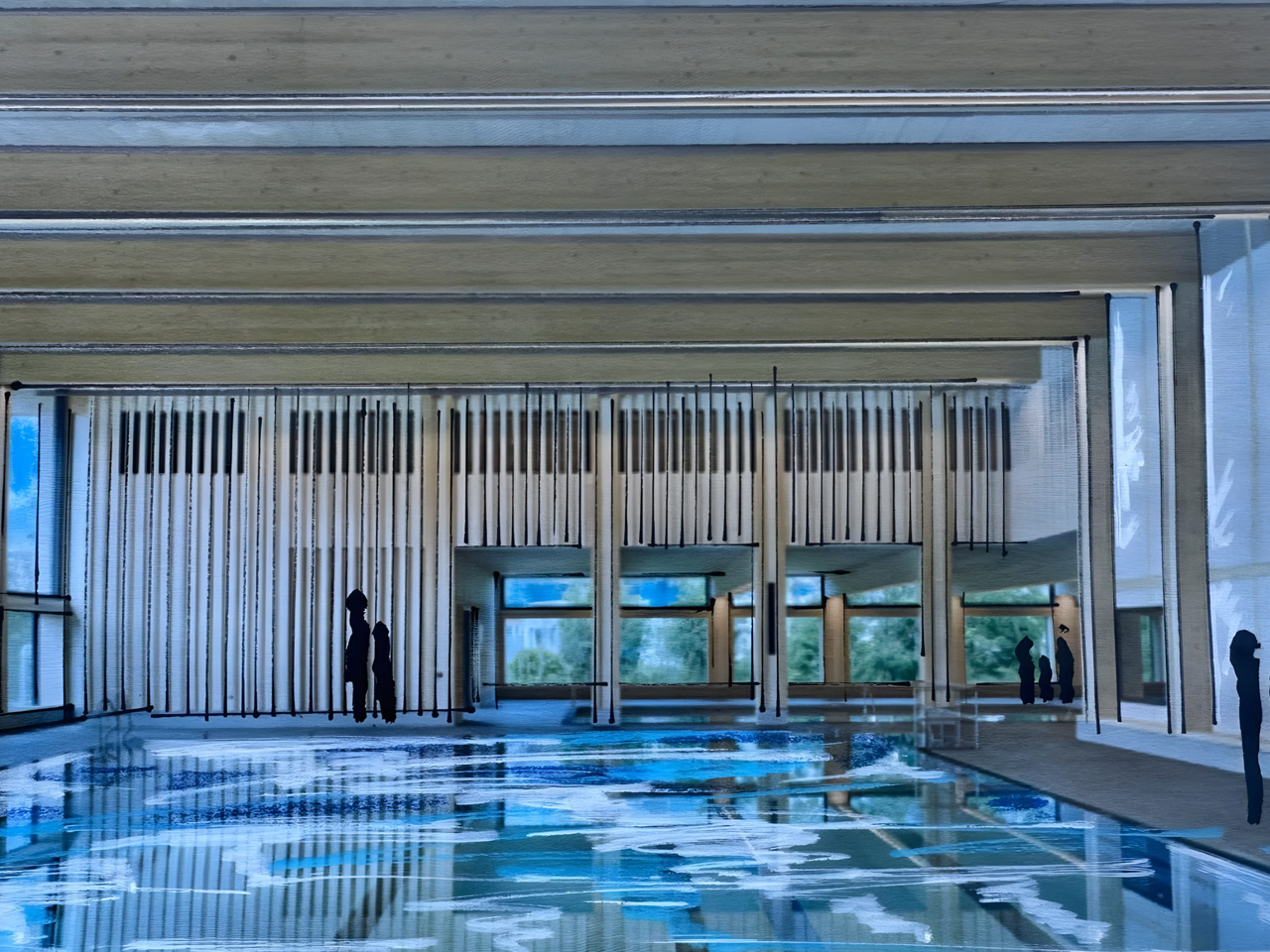 Фойе на первом этаже небоскреба Lina Peak. | Фото: trendhunter.com.