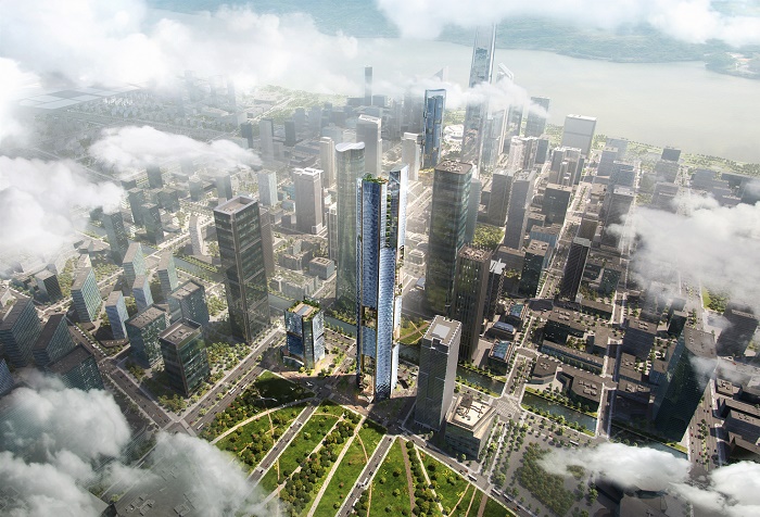 Эффектная высотка Nanjing Nexus после окончания строительства войдет в TOP-100 мирового рейтинга supertall (концепт). | Фото: designboom.com.