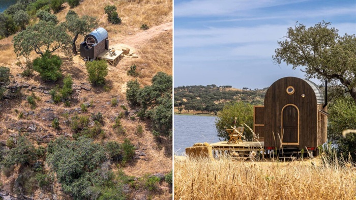 Terra m1 — крошечный дом площадью 13 кв. м установлен на берегу плотины Алкева.