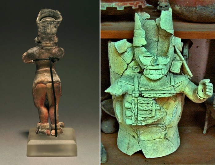 В гробницах и жертвенных подношениях найдено множество уникальных артефактов (Lamanai, Белиз).