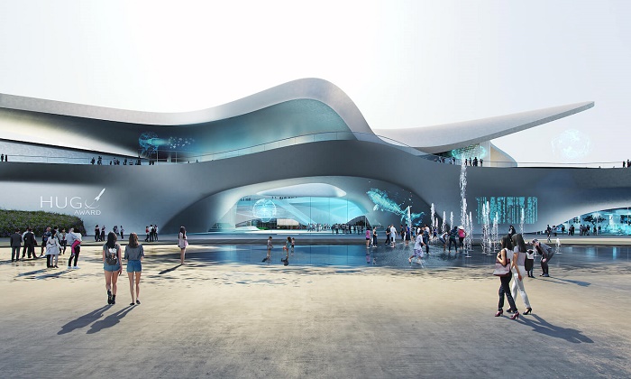 Проектом предусмотрено задействование территории музейного комплекса (визуализация Chengdu Science Fiction Museum). | Фото: worldarchitecture.org.