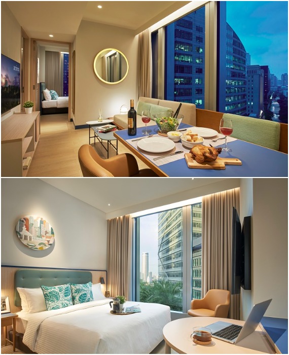 Интерьер одной из 299 резиденций, которые имеются в многофункциональной высотке (CapitaSpring, Сингапур).