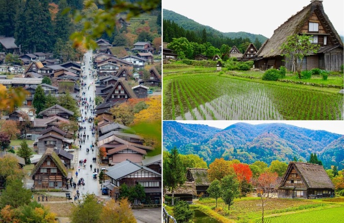 В любое время года живописная деревня с колоритными домами привлекательна для любителей эко-туризма и захватывающих фотосессий (Сиракава-го, Япония).
