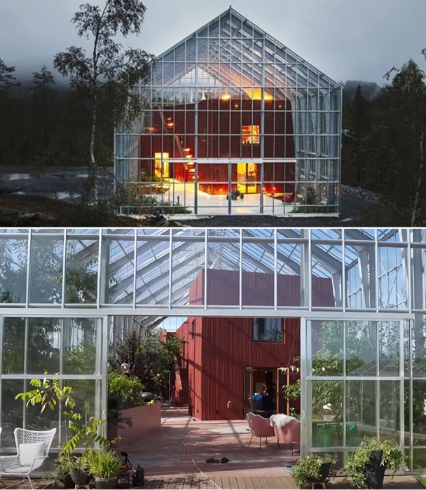 Жилище оказалось внутри гигантской теплицы.