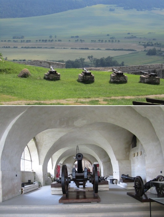 Оборонительные сооружения не раз трансформировались, чтобы применять новое оружие и защищаться от него (Spissky Hrad Castle, Словения). 
