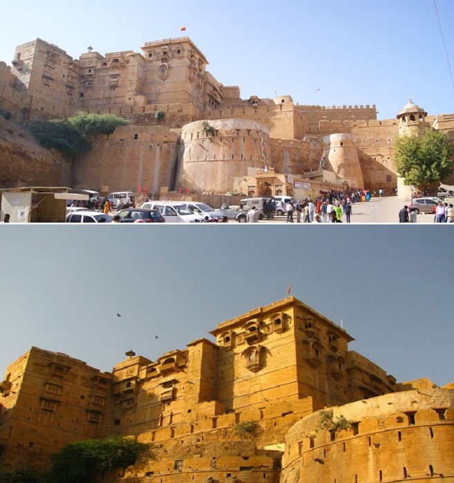 Крепостные стены Золотого форта хранят фрагменты первоначальной структуры, пострадавшей во время захвата императорскими войсками Великих Моголов (The Golden City, Индия).