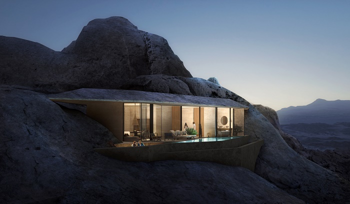 На территории горного курорта Desert Rock будет построено 48 отдельных резиденций (концепт). | Фото: blessthisstuff.com.