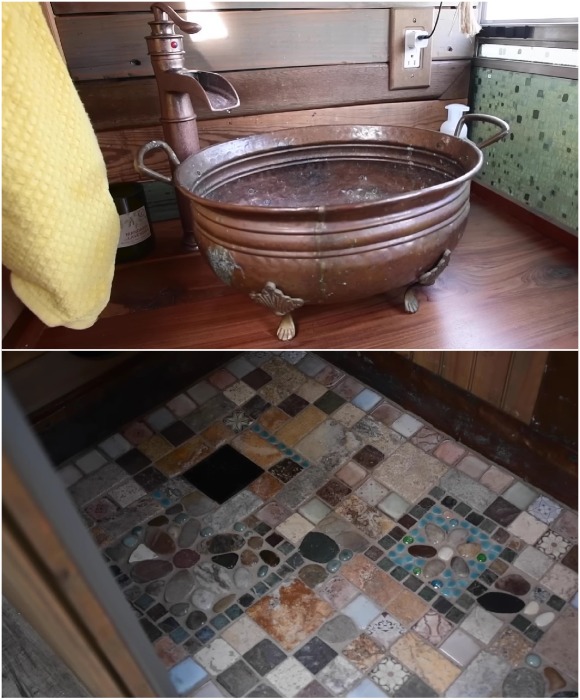 Колоритные детали ванной комнаты.