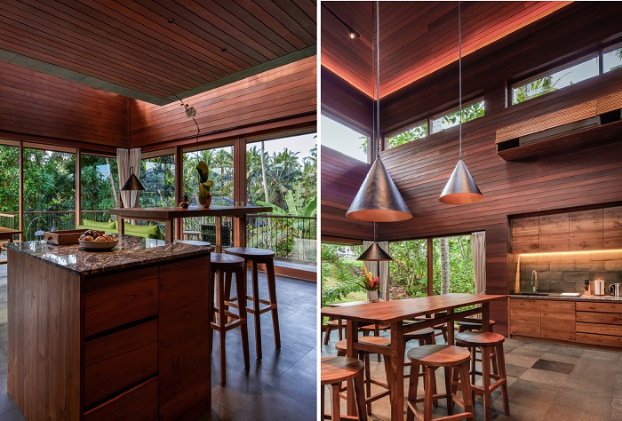 Благоустроенная кухня порадует любителей домашних вкусностей (Birdhouses resort, о. Бали).