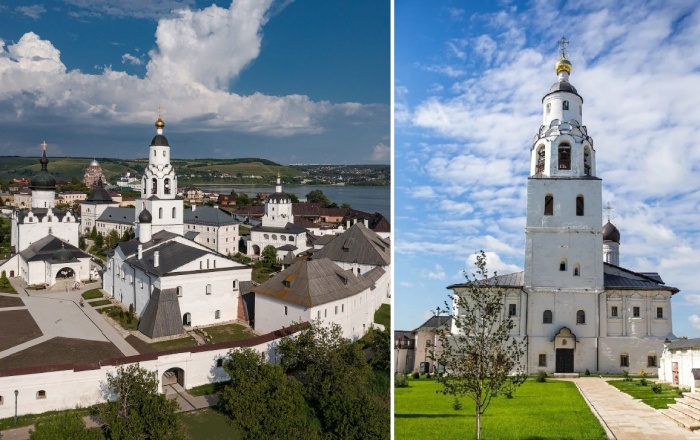 Колокольня Свято Никольской церкви является самым высоким сооружением в Свияжске (Республика Татарстан).