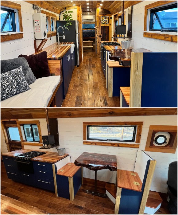 Обеденный уголок с оригинальным столиком. Обеденный уголок с оригинальным столиком.