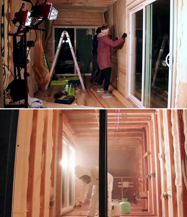 Молодожены преобразовали контейнер самостоятельно.