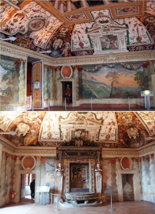В залах резиденции мебель не сохранилась, зато можно часами изучать фрески, написанные многие столетия назад (Villa d’Este, Тиволи).