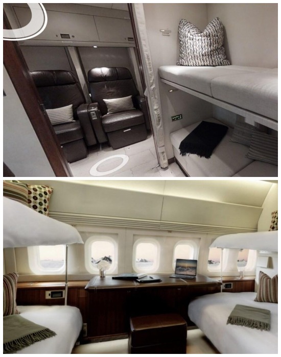 Спальные места для гостей и родственников, путешествующих вместе с олигархом (Boeing 767-300ER).
