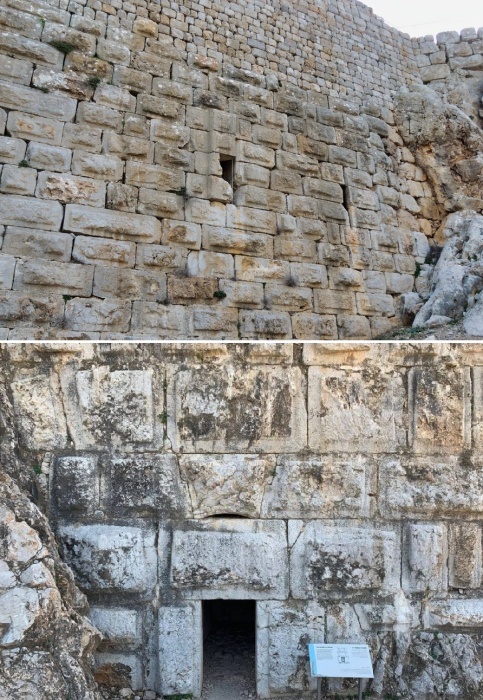 Фрагменты крепостных стен, часть которых была построена древними мастерами неразгаданной пока цивилизации (Nimrod Fortress National Park, Израиль).