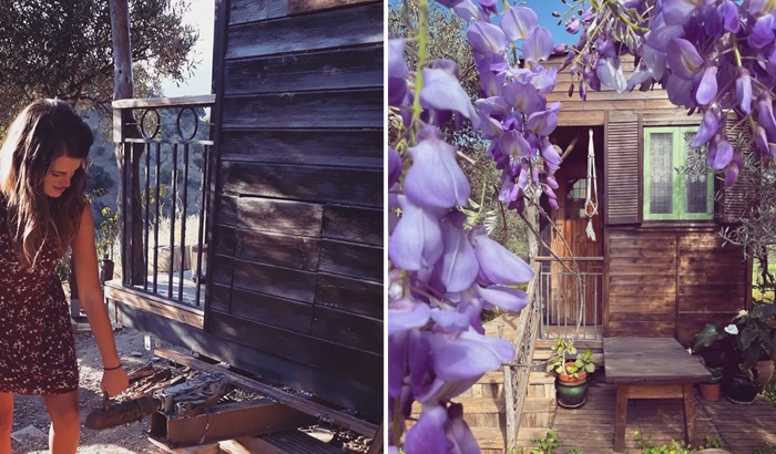 Старые доски и лом металла стали строительным материалом. Старые доски и лом металла стали строительным материалом.