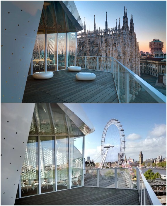 Открытые террасы с видом на культовые достопримечательности помогают разнообразить отдых посетителей (The Cube).