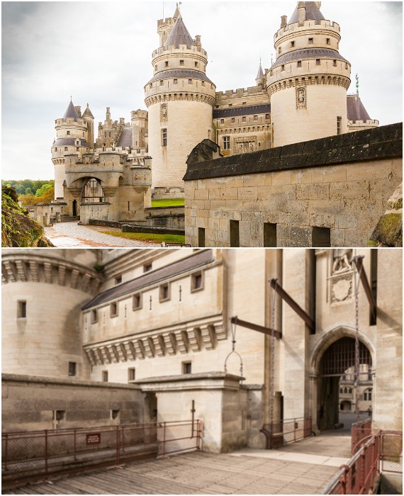 В замке сохранили средневековую атмосферу, которую каждый посетитель сможет почувствовать уже на мостике перед воротами (The Château de Pierrefonds, Франция).
