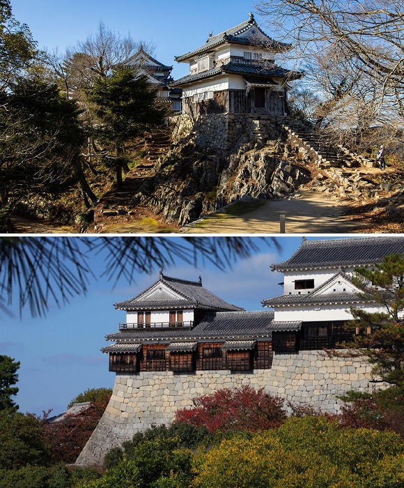 Всего за один год интенсивных работ крепость приобрела первозданный вид (Bitchu-Matsuyama Castle, Япония).