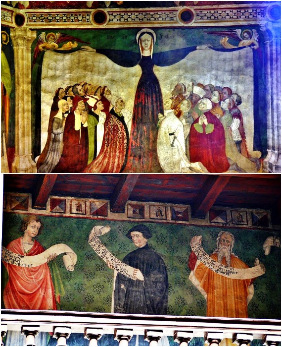 Тематические фрески в Зале суда (Castello di Fenis, Италия).
