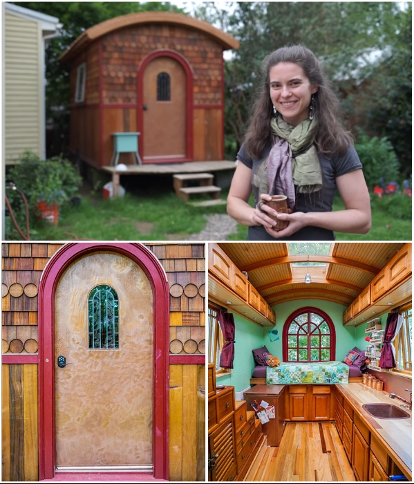 Лина Менар спроектировала и построила свой первый крошечный дом The Lucky Penny в 2014 году (Портленд, США). | Фото: nichedesignbuild.com/ boredpanda.com.