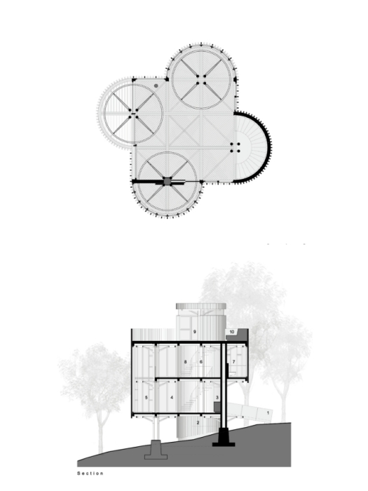 План-чертеж дома от южноафриканской компании Malan Vorster Architecture. 
