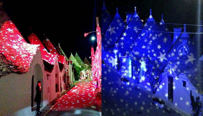 В период Рождества в Альберобелло проходит фестиваль света.