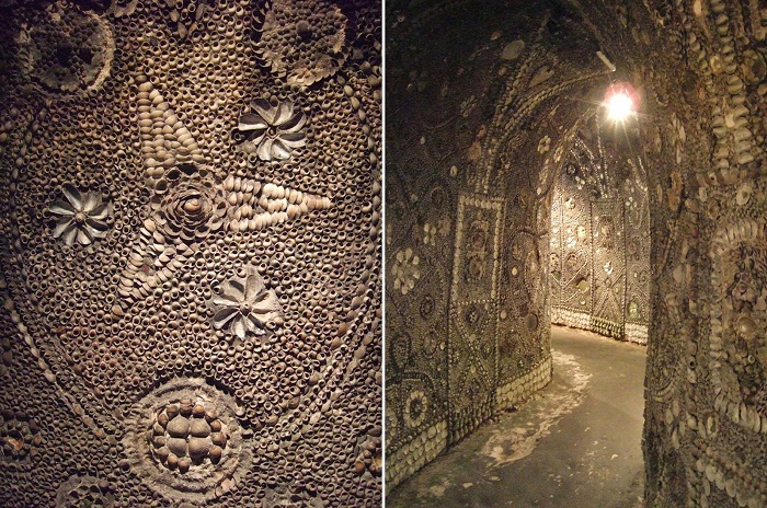 Под землей обнаружены прекрасные мозаики, выложенные из множества тысяч морских раковин (Margate Shell Grotto).